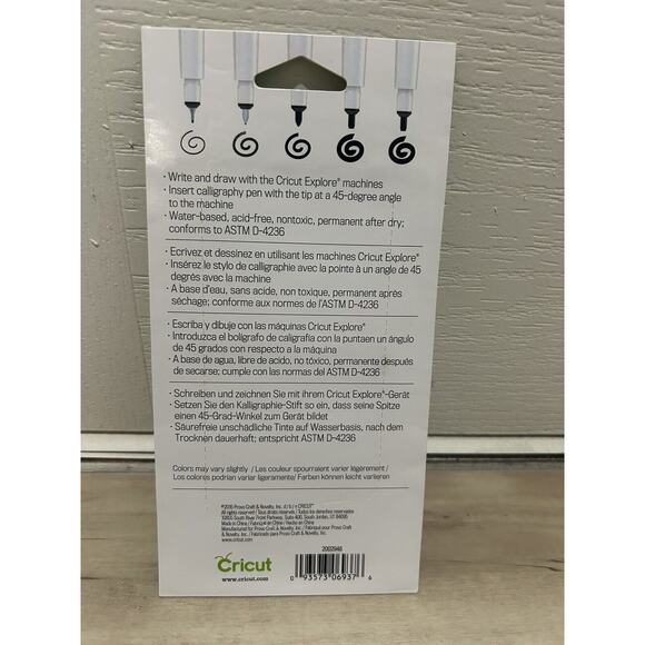 Cricut Explore Multi Pen Set Black New (5 Piece set) - Picture 2 of 2